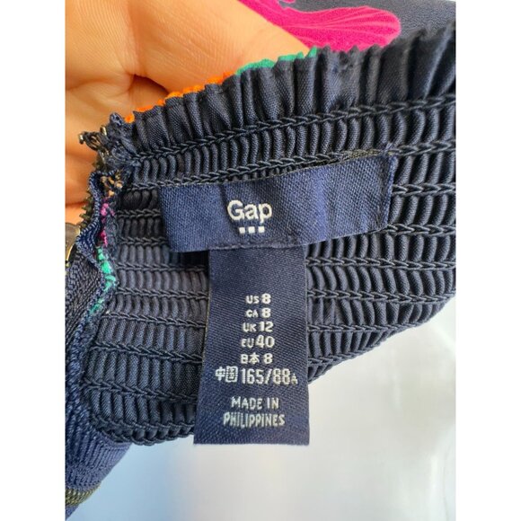 Gap Womens Sundress Size 8 Multicolor Tropical Floral  Sleeveless Knee Length - Picture 4 of 10